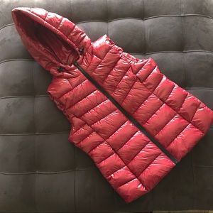 Red Philosophy Puffer Sleeveless Jacket